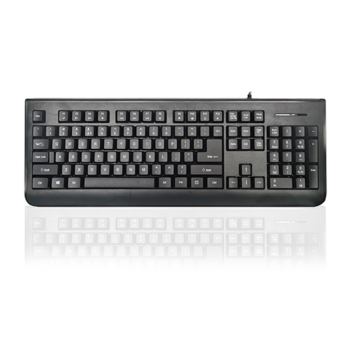 Black Computer Keyboard 104 Keys USB Wired Keyboards for PC Laptop