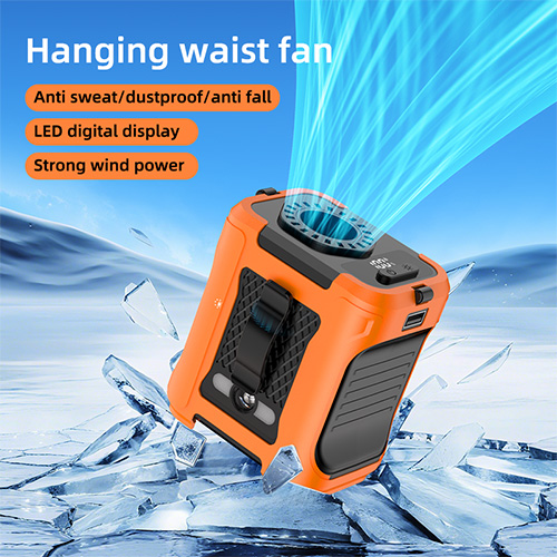 10000mah USB High Speed Wearable Fan Waist Clip Portable Fan Rechargeable Battery Power Outdoor Travel Cooling Fan