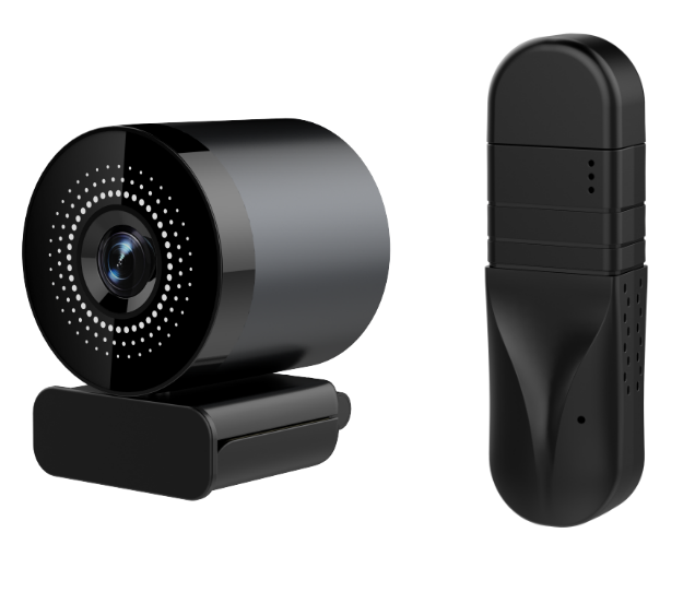 2k Wireless Receiver Webcam with Built-in Microphone and Speaker for Video Conference and Live Streaming