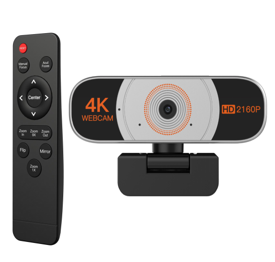 4k Auto Focus and Rapid Focus Webcam with Built-in Microphone for Video Conference and Live Streaming
